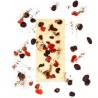 Tablette chocolat blanc aux myrtilles, fraises et cannelle