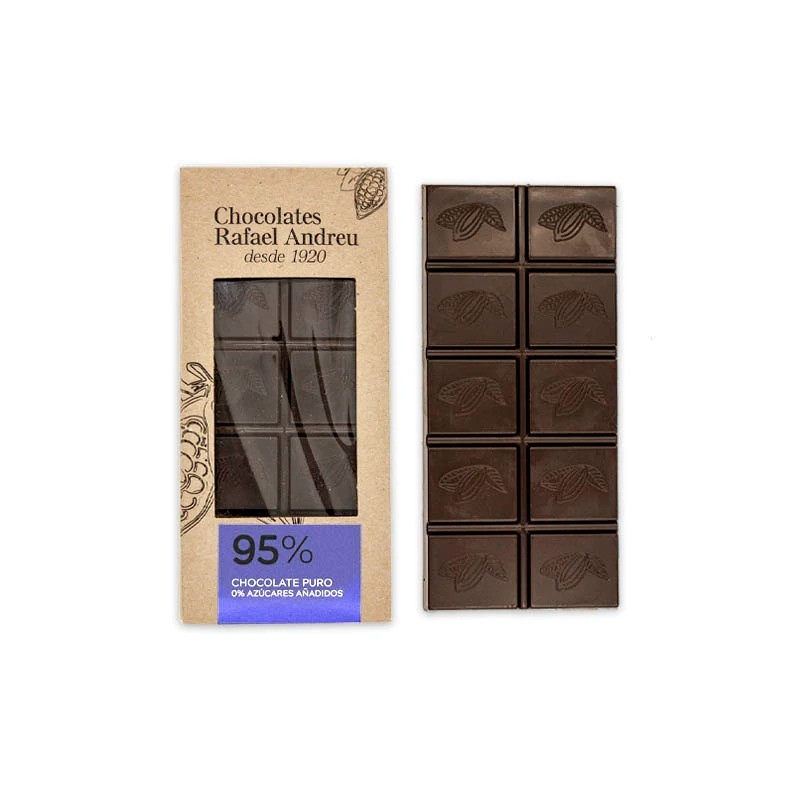 Tablette chocolat 95 % cacao sans sucre ajouté